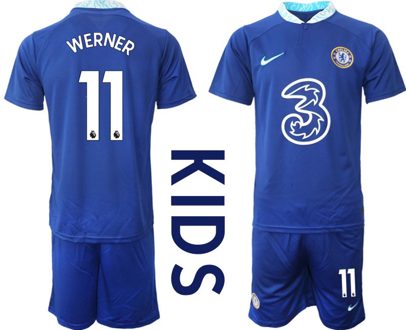 Youth 2022-2023 Club Chelsea FC home blue #11 Soccer Jerseys->youth soccer jersey->Youth Jersey